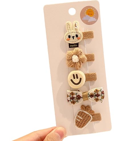 Amazon.co.jp: Shomty 5点セット 赤ちゃん ベビー ヘアクリップ
